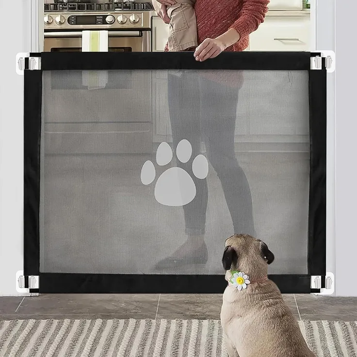 Namsan Hunde Türschutzgitter Abschließbar Hundeschutzgitter Treppenschutzgitter Absperrgitter für Haustier, 80x100 cm
