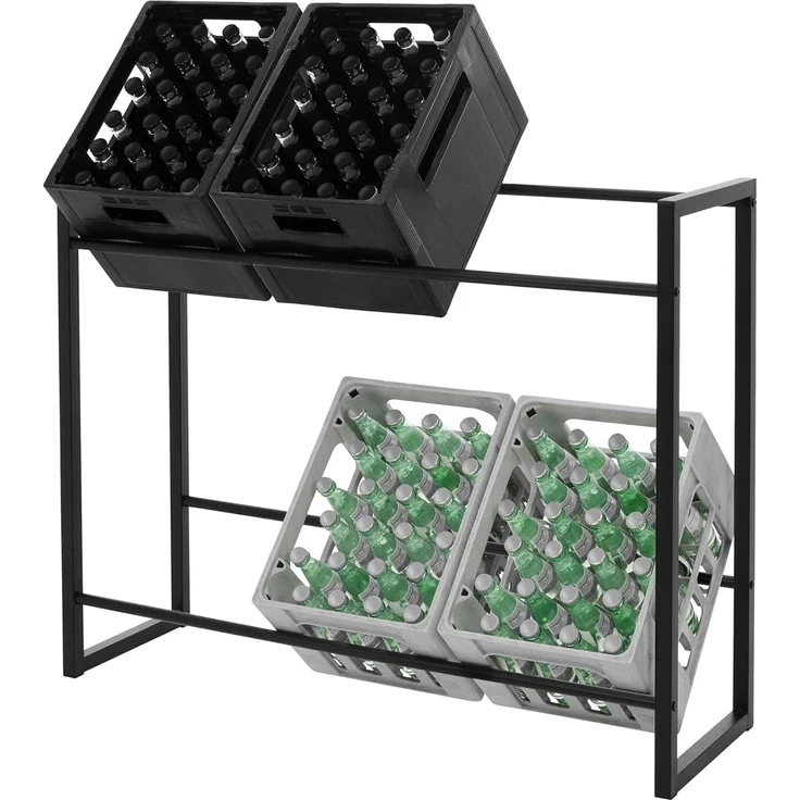 ML-DESIGN Standregal Getränkekistenregal Kistenhalter Kistenregal Getränkeregal für Kisten, 1-tlg, Kastenständer für 6 Kisten stabiles Standregal freistehend Stahl – Bild 1