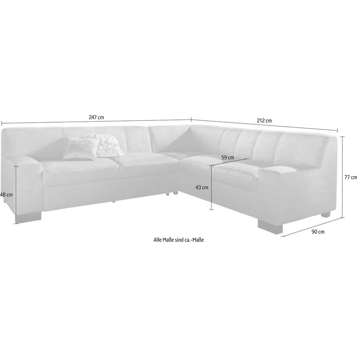 DOMO collection Ecksofa Norma L-Form, wahlweise mit Bettfunktion – Bild 3