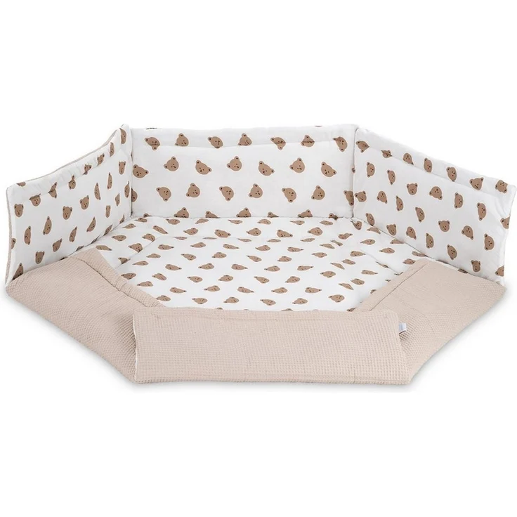 FabiMax Laufgittereinlage 6-eckig (115x100 cm), mit Seitenschutz, Obermaterial aus 100% Baumwolle – Bild 1