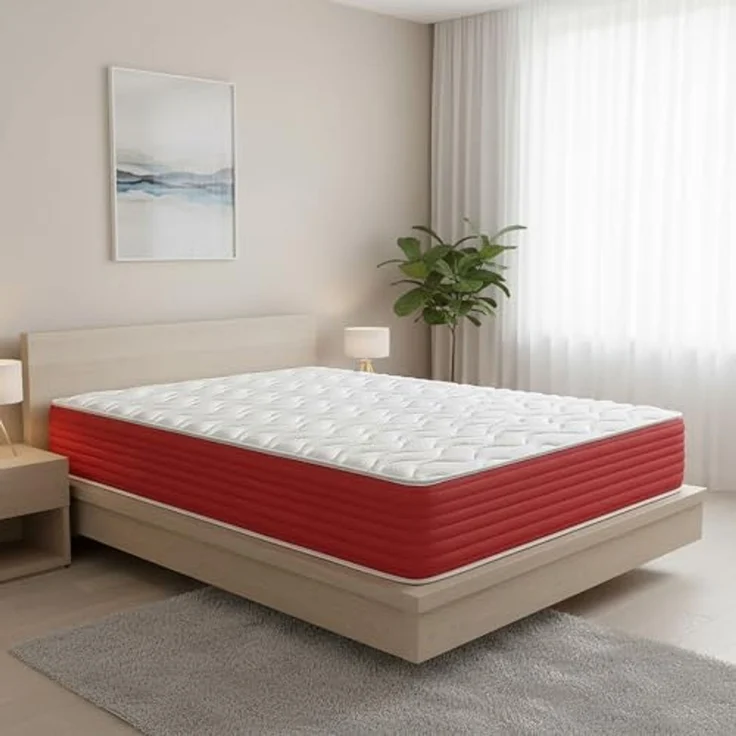 DUÉRMETE ONLINE Viskoelastische Lite Matratze, wendbar, fest und bequem, für Winter/Sommer, Weiß, Höhe 25 cm, 150 x 200 cm – Bild 2