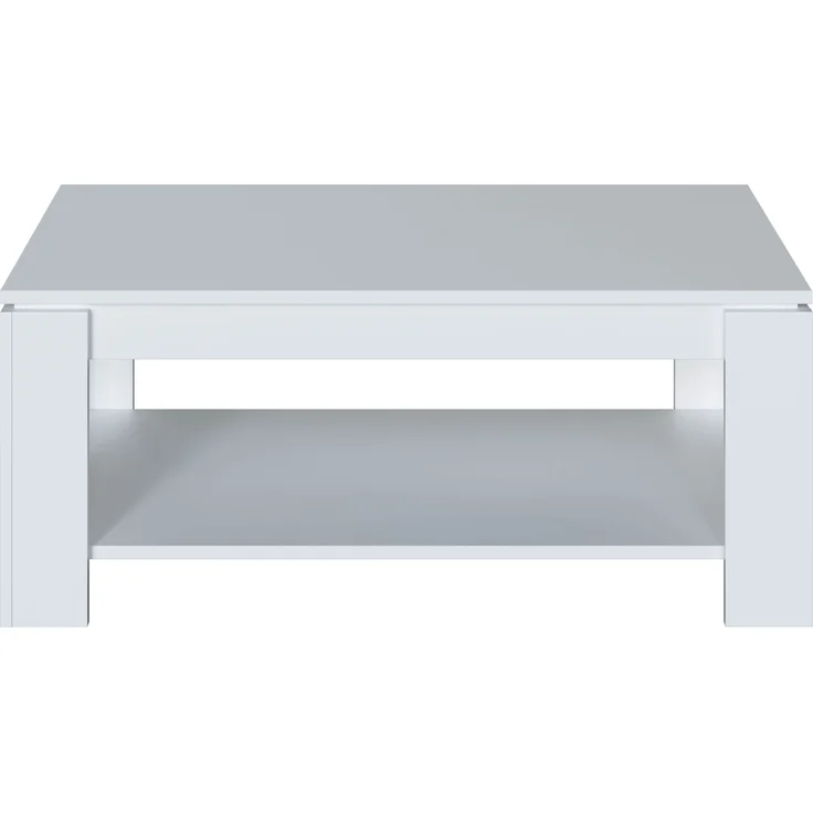 Calicosy 'AMBIT' Couchtisch mit hochklappbarer Tischplatte L102 cm - Weiß – Bild 1