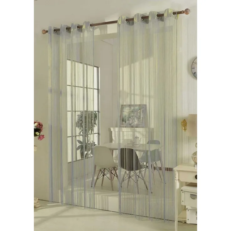 Gardinenbox Gardine (1 St), Ösen, Fadengardine, Fadenstore Raumteiler 20304
