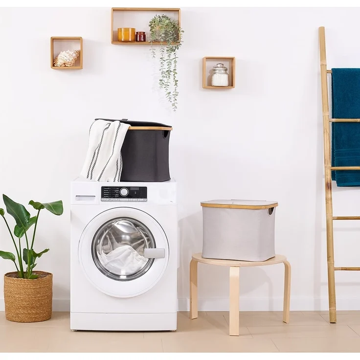 HENNEZ Wäschekorb Aufbewahrungsbox mit Deckel 40L, kompatibel mit IKEA KALLAX Regal, Aufbewahrungsboxen – Bild 9
