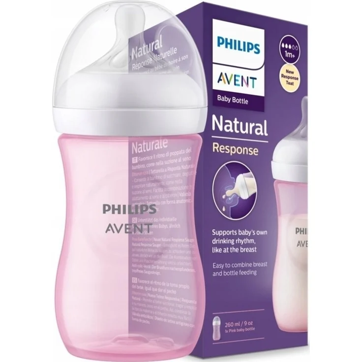 Avent Natural Response Flasche 260 ml rosa