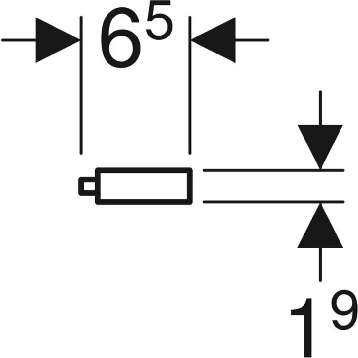 Geberit iCon Handtuchhalter, für Badezimmermöbel, 42mm, 502.328, Farbe: weiß / pulverbeschichtet matt - 502.328.01.3 – Bild 3
