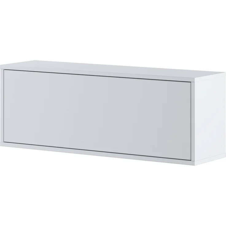 MEBLINI Hängeschrank für Horizontal Schrankbett Bed Concept - Wandschrank mit Regalen und Teleskopen - Wandregal - BC-29 - Weiß Matt – Bild 1