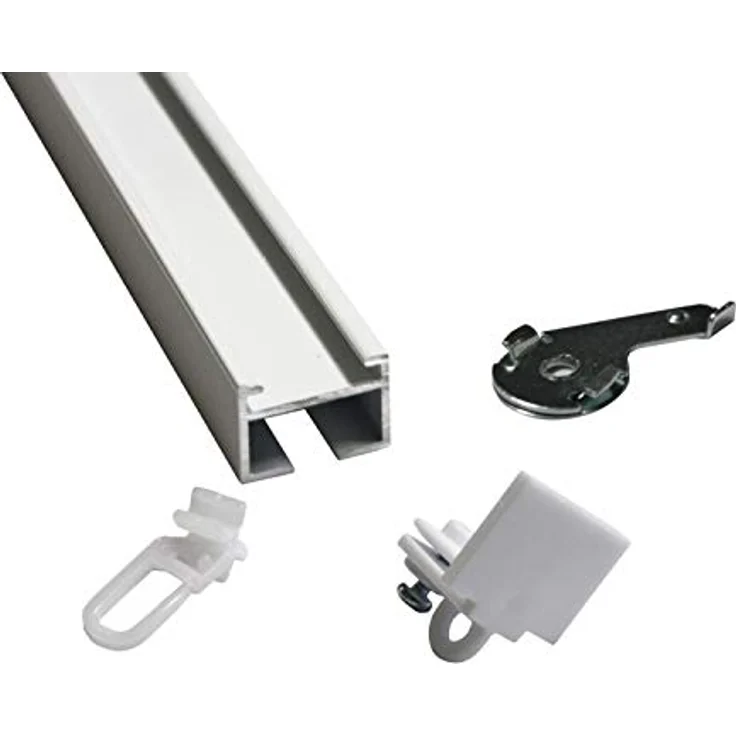 Aluminium-Vorhangschienen-Set Luna 1-Lauf Weiß – Bild 3