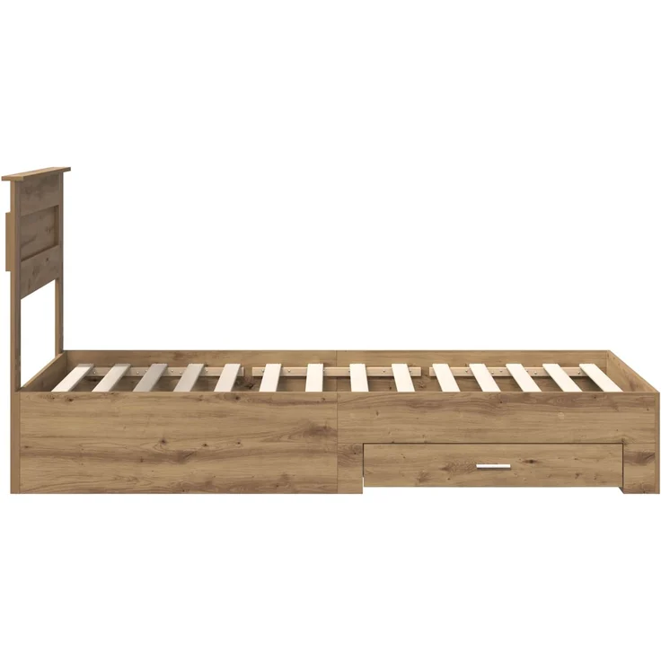 vidaXL Bettrahmen Artisan-Eiche 100 x 200 cm Holzwerkstoff 3410026 – Bild 7