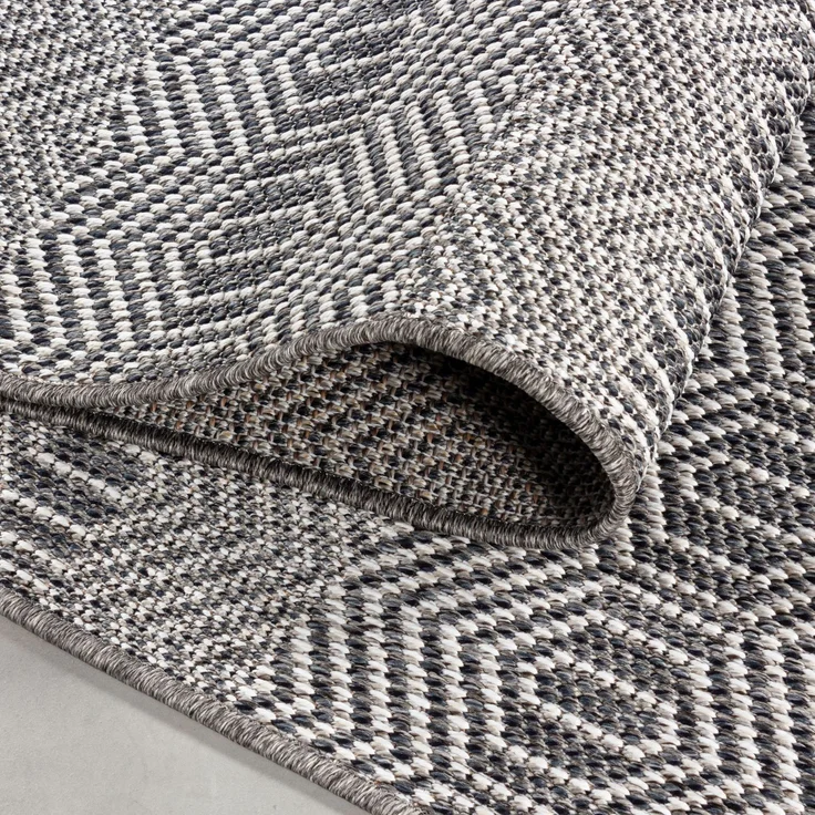 Outdoor Teppich Alessio rechteckig - 120x170 cm - Grau – Bild 5