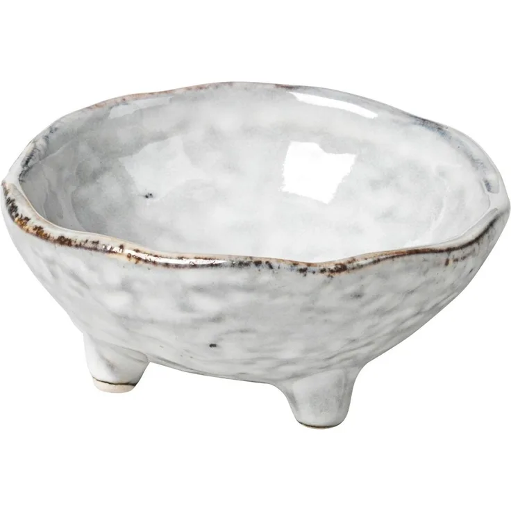 Broste Copenhagen Schale Copenhagen NORDIC SAND Schale S mit kleinen Füßen 8,5 cm, Steinzeug, (Schüsseln & Schalen), Nordic Sand Schüssel mit kleinen Füßen