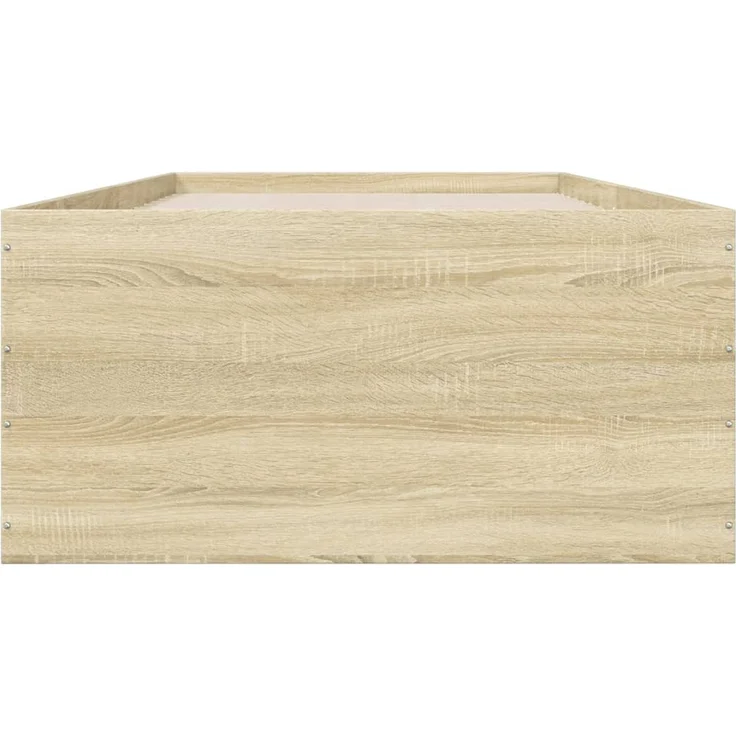 vidaXL Bettgestell Sonoma-Eiche 90x190 cm Holzwerkstoff 3280974 – Bild 4