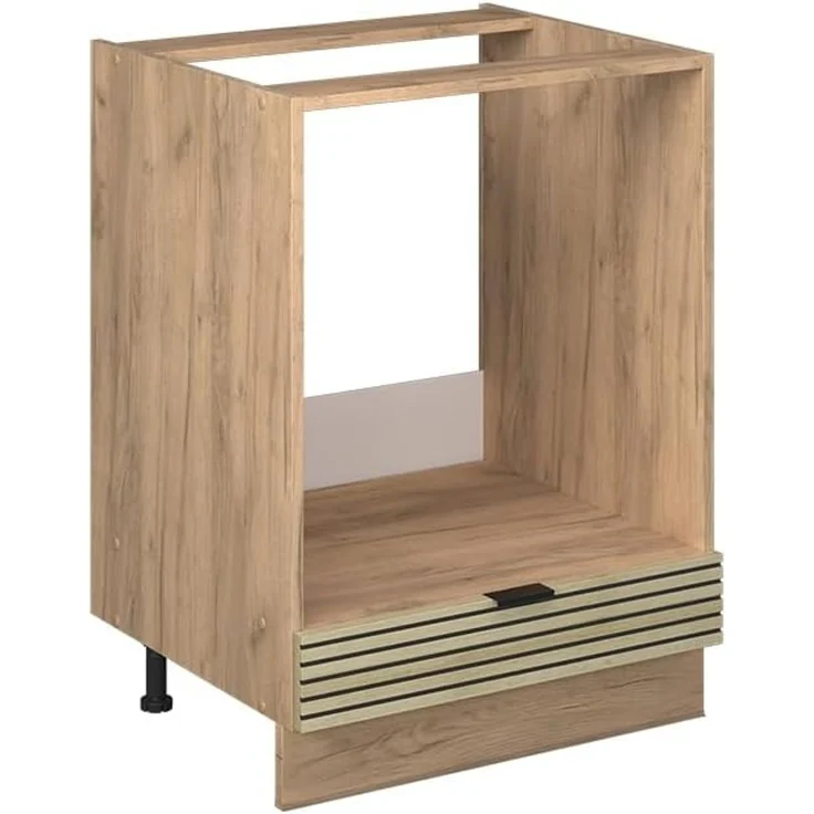 Herdumbauschrank Fame-Line Eiche Paneel 60 cm ohne Arbeitsplatte Vicco – Bild 1