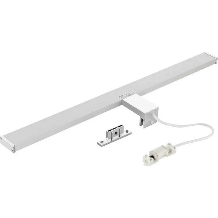 SEBSON Spiegelleuchte LED Spiegellampe Bad 60cm IP44 12W 900lm 4000K 230V 600 x 108 x 44 mm, LED integriert, neutralweiß, Aufbauleuchte + Klemmleuchte, 110° Abstrahlwinkel, einfach Montage