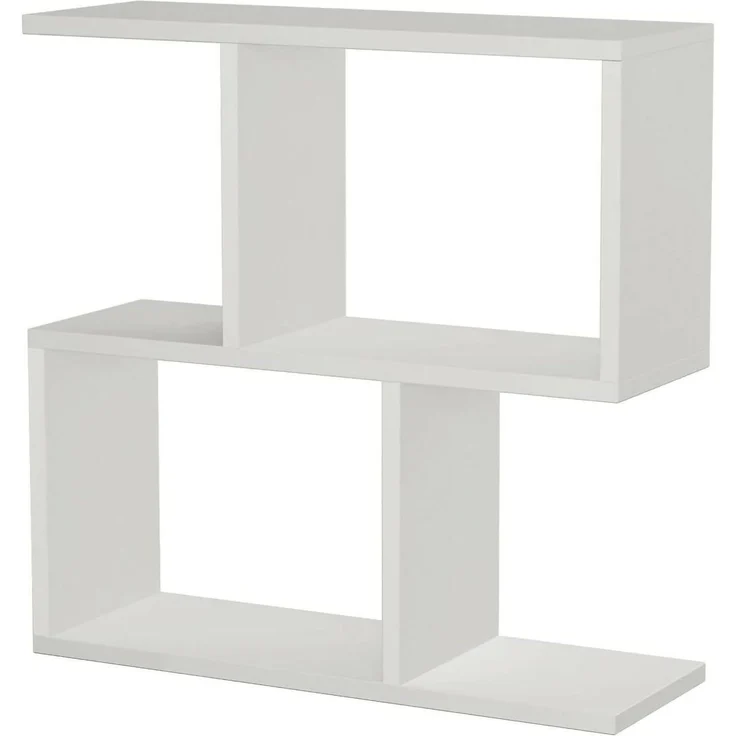 Dmora - Wohnzimmertisch Polyh, Niedriger Wohnzimmertisch, Kaffeeregal, Couchtisch für Sofa, 60x20h60 cm, Weiß – Bild 2