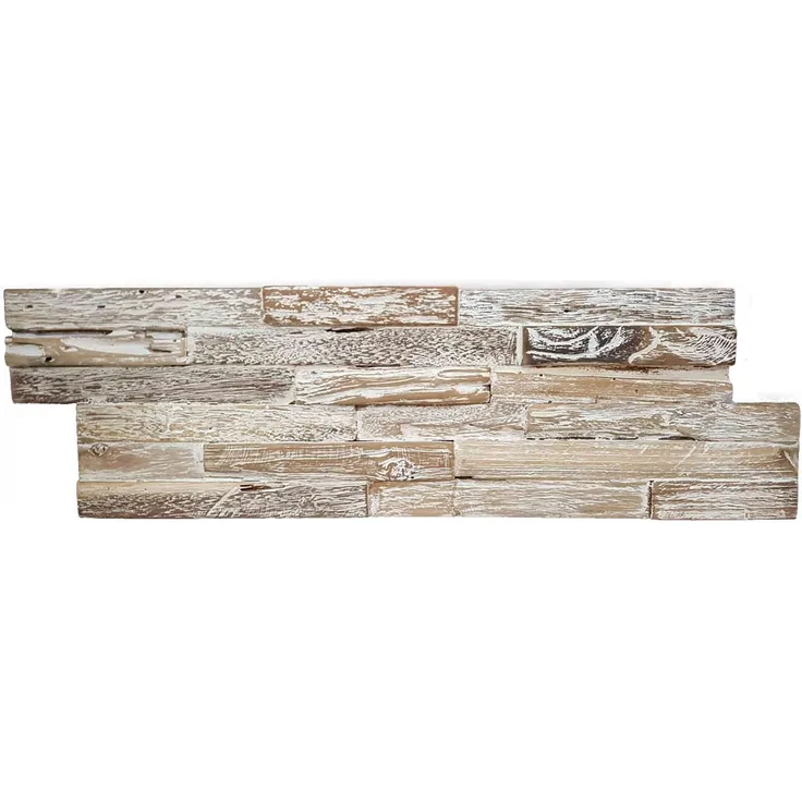 Holz Wandverkleidung White Washed Coral