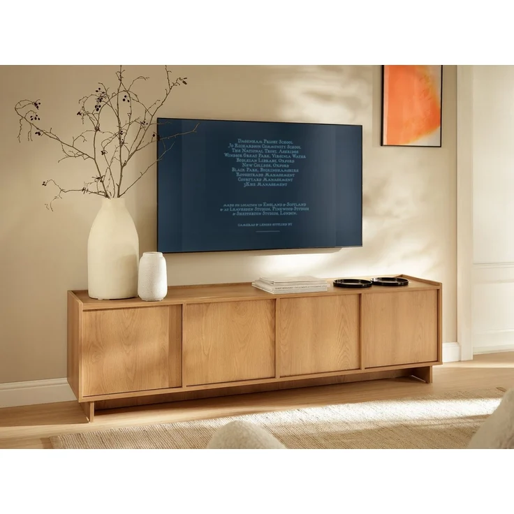 Compleo TV-Schrank eiche KELLOS, Lowboard 195 cm, Japandi design – Bild 5