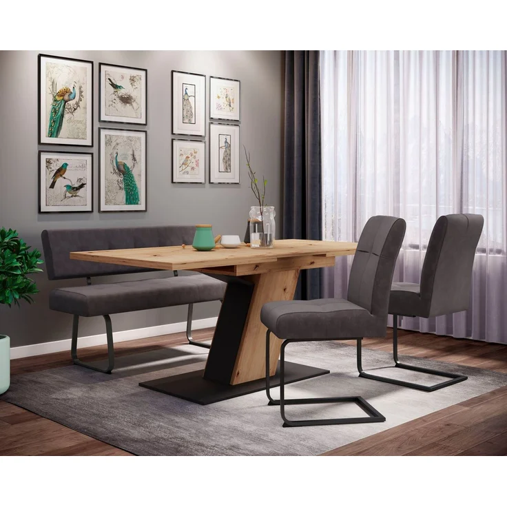 HELA Essgruppe Luise I G Tisch Sitzbank Stühle, (Set, 4-tlg), Ausziehtisch 140 - 180 cm Esszimmer Bestseller – Bild 1