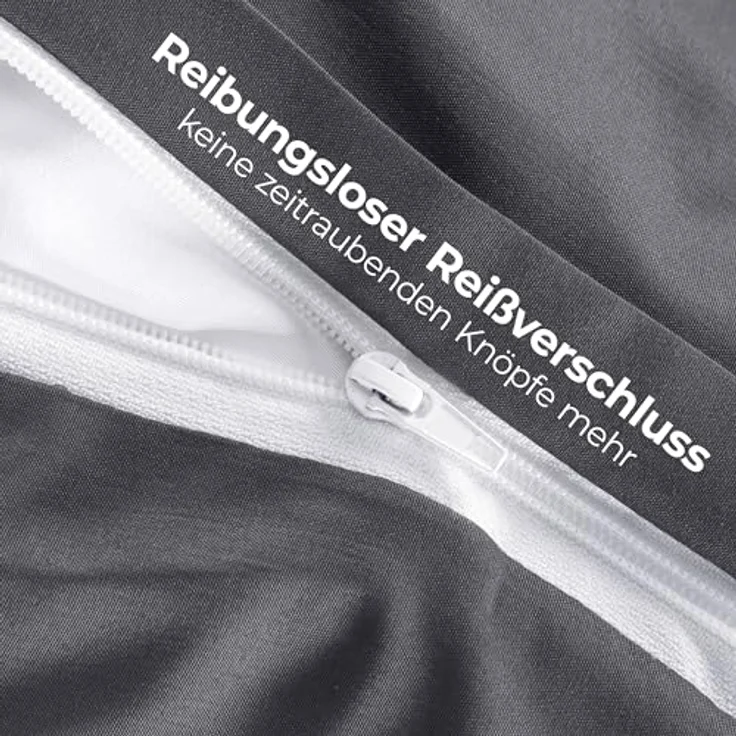 Utopia Bedding Bettwäsche 135x200 Set - Mikrofaser Bettbezug 135x200 cm + 1 Kissenbezug 80x80 cm - Grau – Bild 7