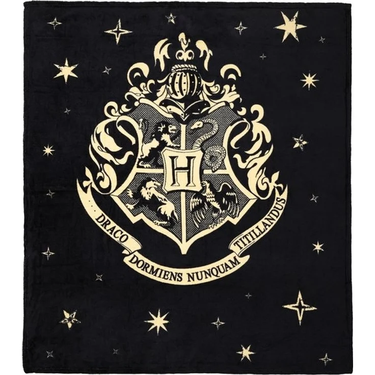 Wohndecke Kuscheldecke mit Hogwarts Wappen 130 x 150 cm, Harry Potter, Geschenk für Kinder zu Geburtstag und Weihnachten – Bild 4