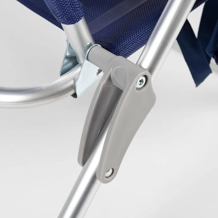 AKTIVE Slim Extraflacher Klapp-Strandstuhl, Sehr kompakt, Multiposition, Mit Kissen und Tasche, Mit Griff für einfachen Transport, 6 Positionen, Maße 47x58x87 cm, Aluminium, Anti-Roll (62289) – Bild 10