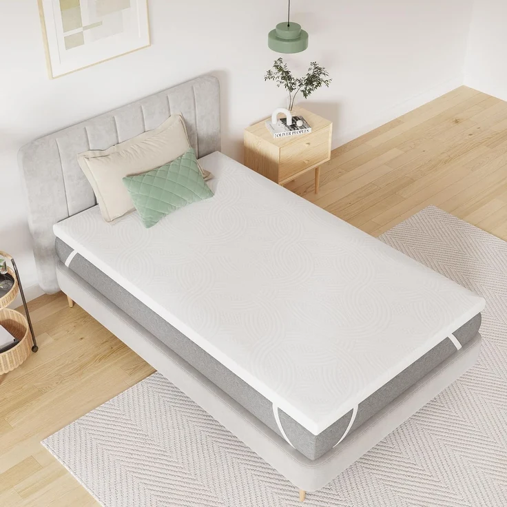 Novilla Matratzentopper 80x200, 7.5cm Höhe Matratzenauflage mit Schaumstoff für Boxspringbett Wohnwagen Schlafsofa Matratzenschoner Bezug Waschbar Oeko-TEX