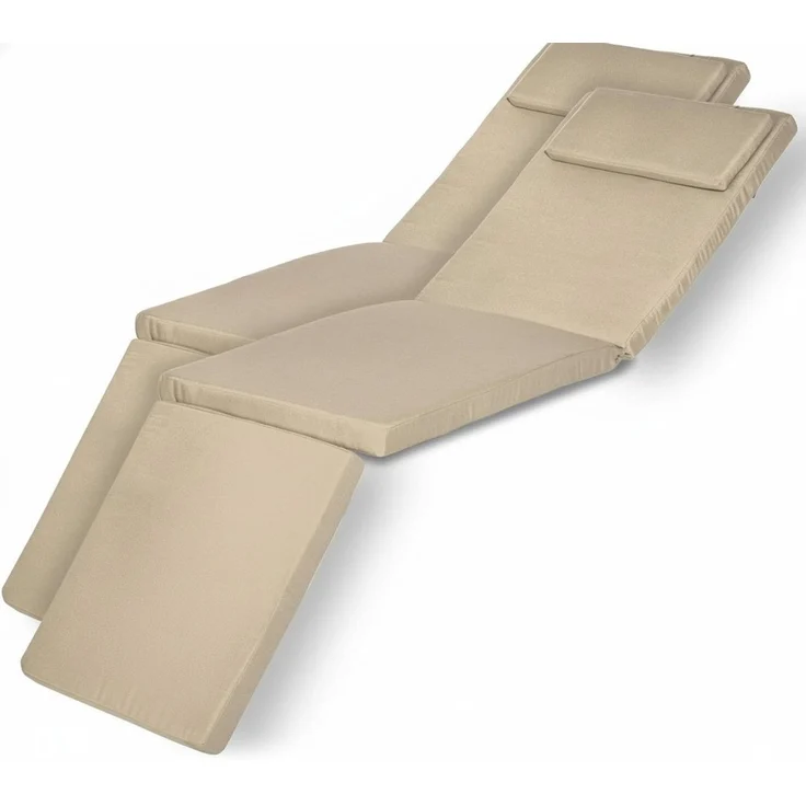 Beautissu Polsterauflage 2er Set Luxus Deckchair Auflage LoftLux DC, 175x45x5cm, Hatur, Polsterauflage für Liegestuhl Gartenliege Polster Bezug Abnehmbar – Bild 5