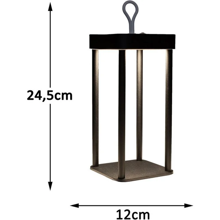 Coen Bakker Deco BV LED Außen-Tischleuchte Touch Tischlampe dimmbar mit Akku, In-/Outdoor, Touch-Funktion, LED fest verbaut, Kaltweiß, Warmweiß, Tageslichtweiß – Bild 3
