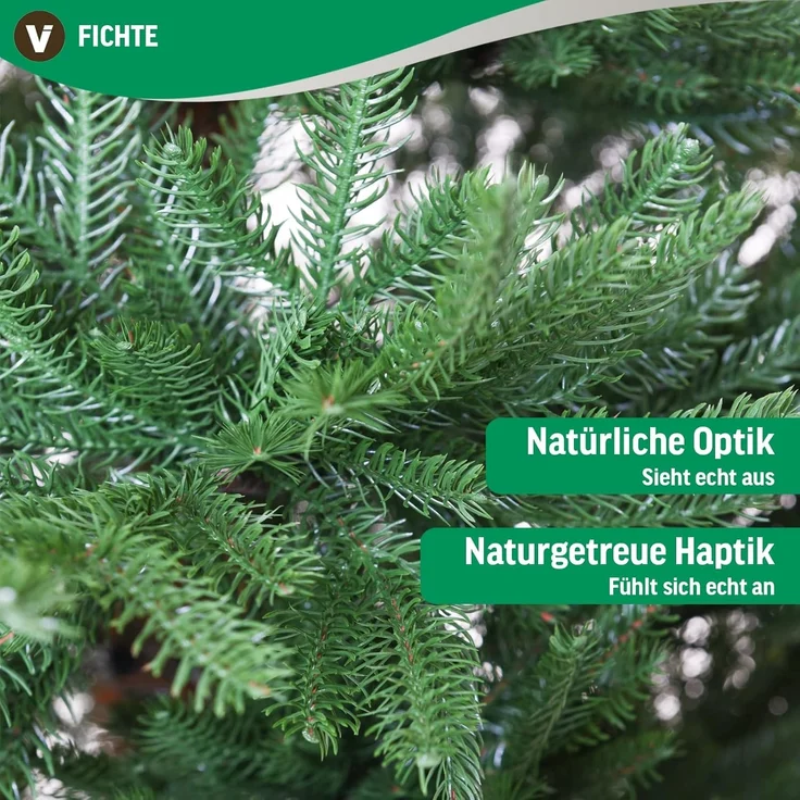 VIVANNO Künstlicher Weihnachtsbaum Künstlicher Weihnachtsbaum Premium Fichte, 120 cm hoch, Fichte – Bild 5