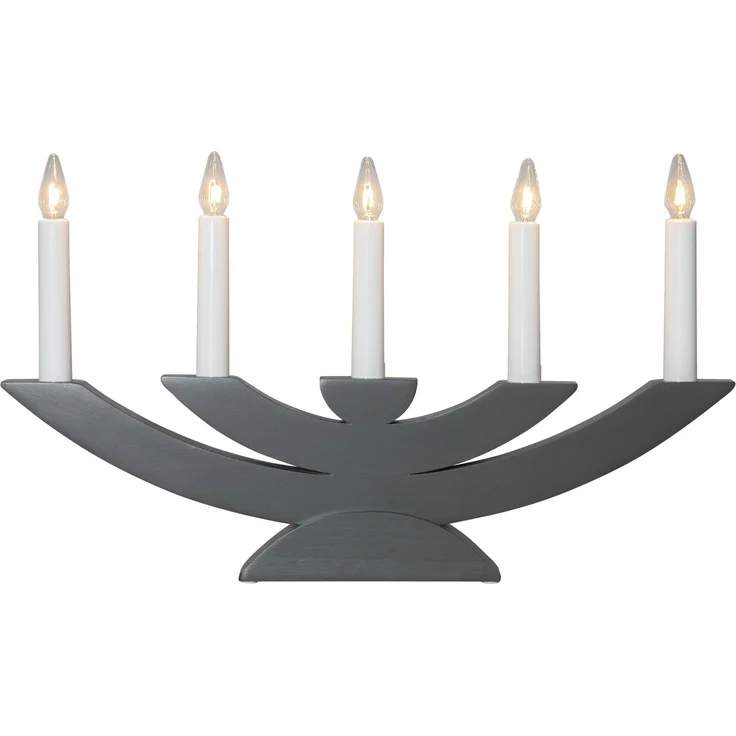 Lichterbogen Navida Kiefer grau 7-flammig E10 H 30cm B 60cm