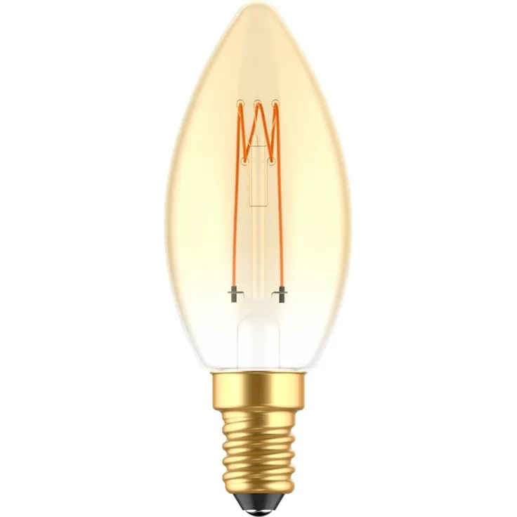 LED's light LED-Leuchtmittel 0620192 LED Kerze, E14, E14 dimmbar 2.5W extra-warmweiß Gold C35