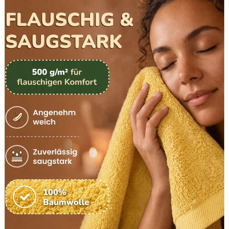 leevitex® Saunatuch, 80x200 cm, 100% Baumwolle, saugstark und fusselfrei, Frottee (Set, 2-St), OEKO-TEX® STANDARD 100 zertifiziert, gestreifte Bordüre – Bild 4