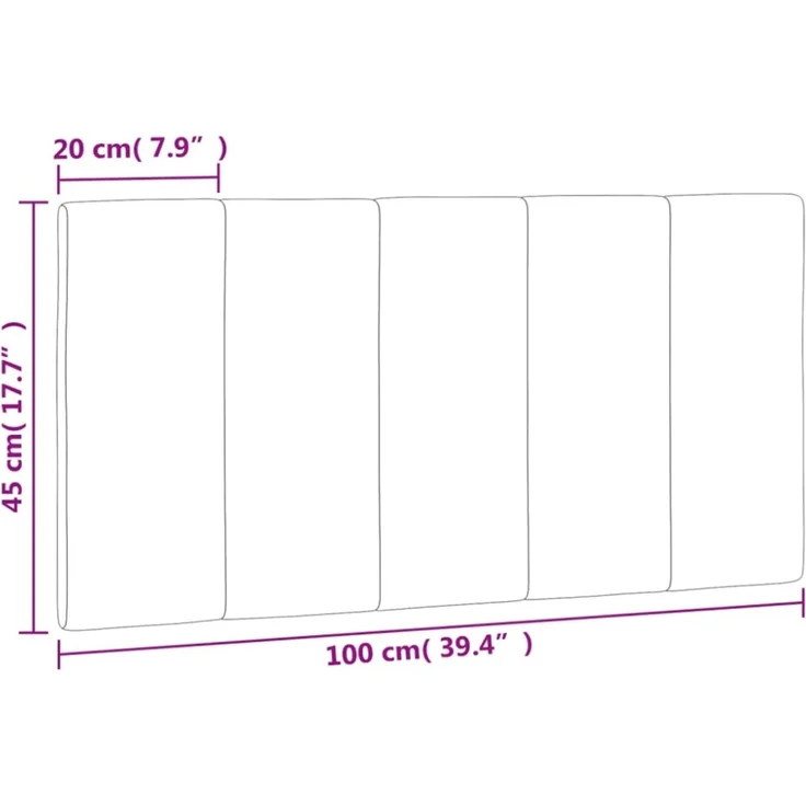 vidaXL Kopfteil-Kissen Dunkelgrau 100 cm Samt 374656 – Bild 9