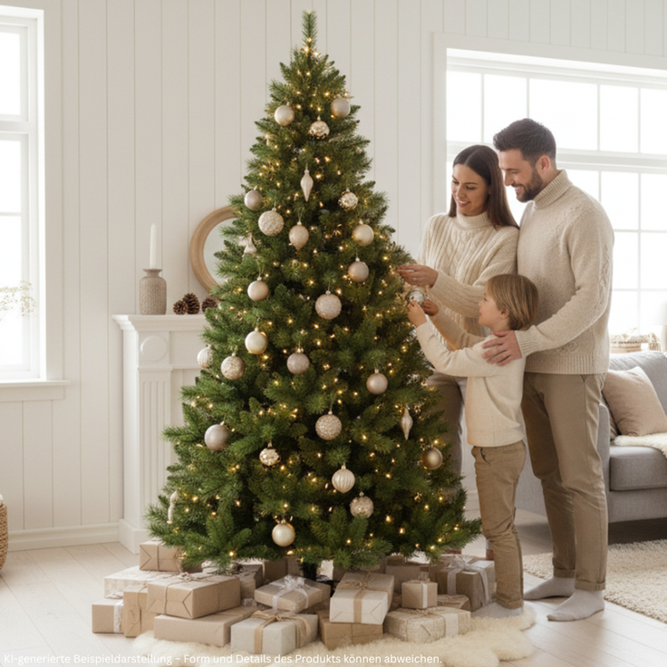 HXT 1101 180 cm künstlicher Weihnachtsbaum inklusive Metallständer, exklusiv & hochwertig, schwer entflammbar – Bild 7