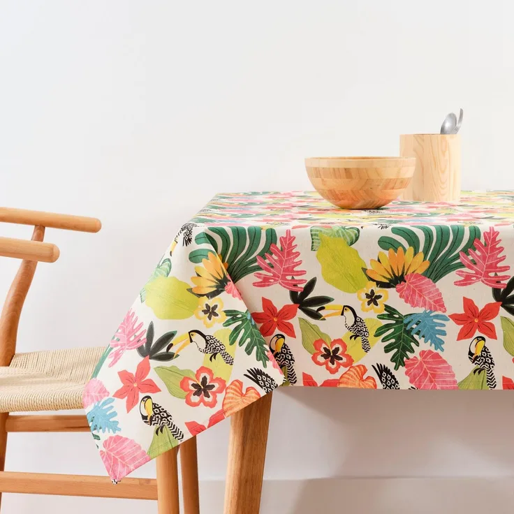 Belum Tischdecke mit Fleckenabweisend, Größe 240 x 155 cm, extraweich, Mehrfarbig, 100, Stoff 100% Bio-Baumwolle, Modell 0120-404