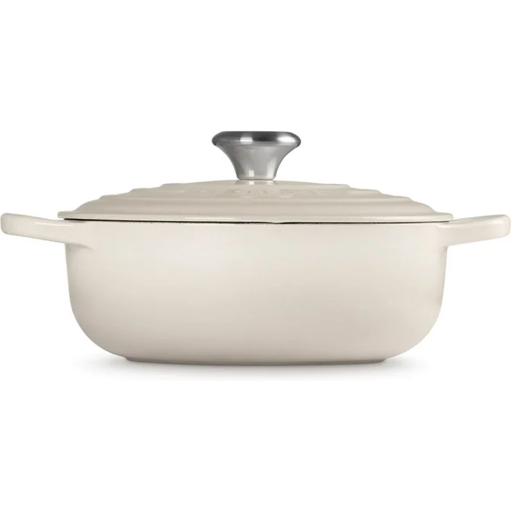 Le Creuset Sauteuse Bräter rund Signature 24 cm Meringue - Creme/Beige - 20 bis 24 cm – Bild 2