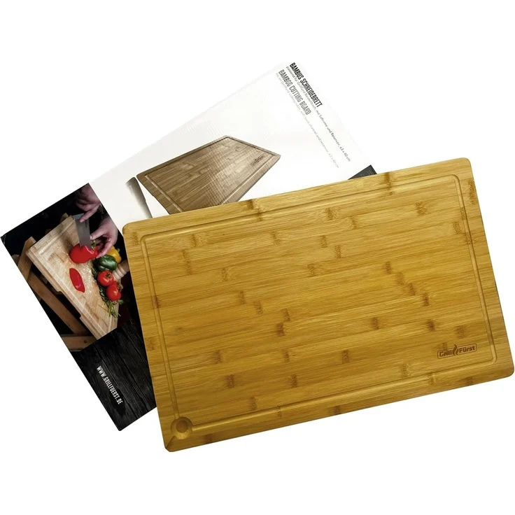 Grillfürst Bambus Schneidebrett extra groß 63 x 40 cm (kompatibel mit Grillfürst Beistelltisch) – Bild 1