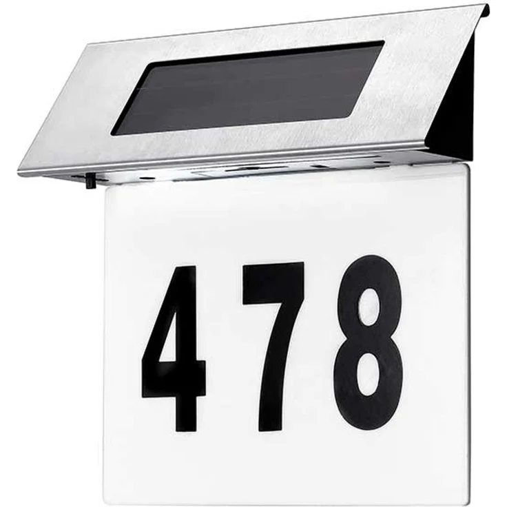 MICHELINO LED Solar-Hausnummer 4 LEDs 18,6 x 19 cm 81460