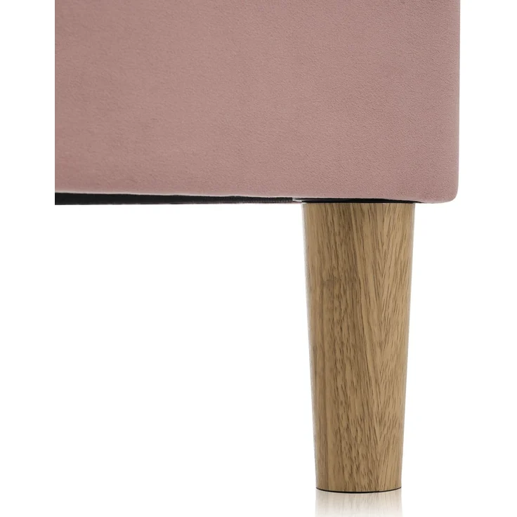 Polsterbett 90×190 cm aus Samt-Stoff mit LED-Beleuchtung, rosa – Bild 9