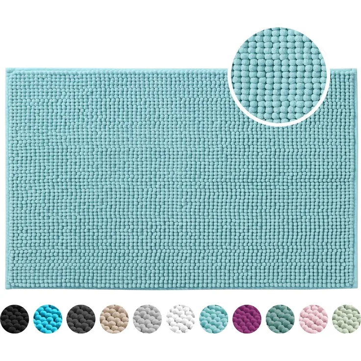 OTTO home Badematte Vanessa Chenille, Standard & Premium, 15mm oder 20mm, auch als 2er Set, rutschhemmend beschichtet, schnell trocknend, strapazierfähig, fußbodenheizungsgeeignet, Polyester, rechteckig, Uni Farben, besonders weich, flauschig, Badvorleger