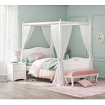 Möbel-Zeit Himmelbett RUSTIK, 2 Größen 100x200 - 120x200 cm