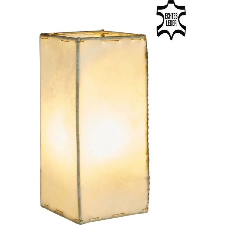 Marrakesch Orient & Mediterran Interior Nachttischlampe Leder Nachttischlampe Tischlampe Lampe Janka natur, Handarbeit – Bild 5