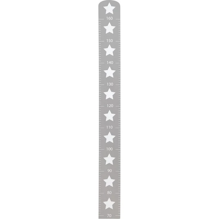 roba Messlatte 'Little Stars' - Sterne Motiv - Skala bis 160cm - Messleiste aus Holz - Grau / Weiß – Bild 1