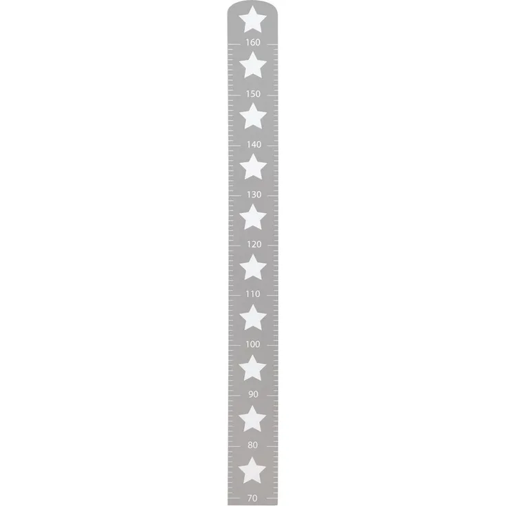 roba Messlatte 'Little Stars' - Sterne Motiv - Skala bis 160cm - Messleiste aus Holz - Grau / Weiß