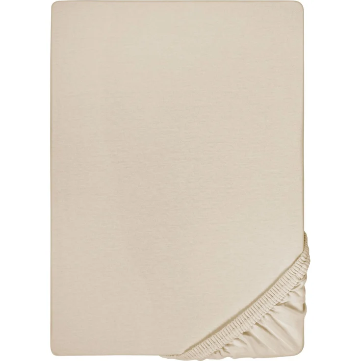 biberna Feinjersey-Spannbetttuch, 100 % Baumwolle, kitt, 1x 180x200 cm - 200x200 cm – Bild 5