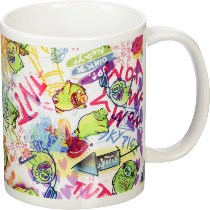 Angry Birds Neon Keramik Becher, mehrfarbig