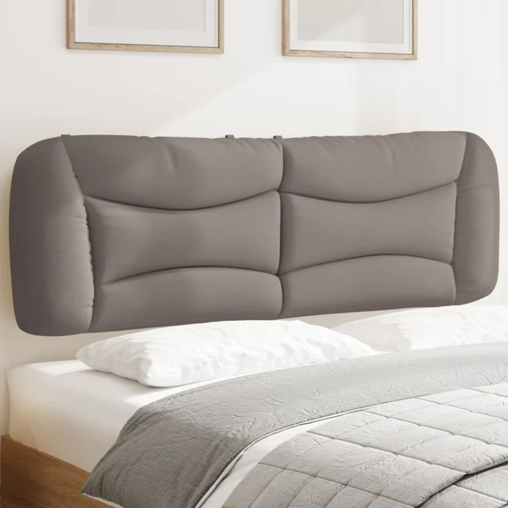 vidaXL Kopfteil-Kissen Taupe 160 cm Stoff – Bild 1