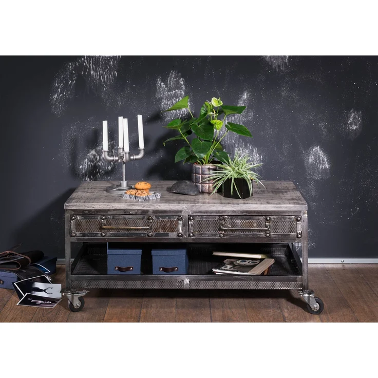 Couchtisch Mango 110x60x50 grau lackiert HEAVY INDUSTRY #122 – Bild 3