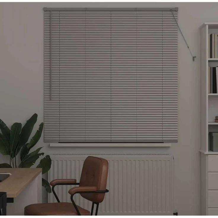 vidaXL Venezianische Jalousie Silber 130 x 130 cm 25 mm Aluminium 42005903 – Bild 3