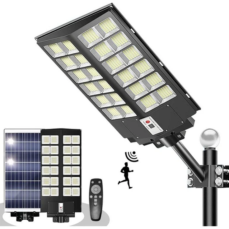 GLIESE LED Solarleuchte LED Außen-Wandleuchte Solar mit Daemmerungssensor, mit Fernbedienung, 6500K kaltweiß, 100000 lm, LED fest integriert, kaltweiß, Solarlampen für Außen hängend Spotlight – Bild 4